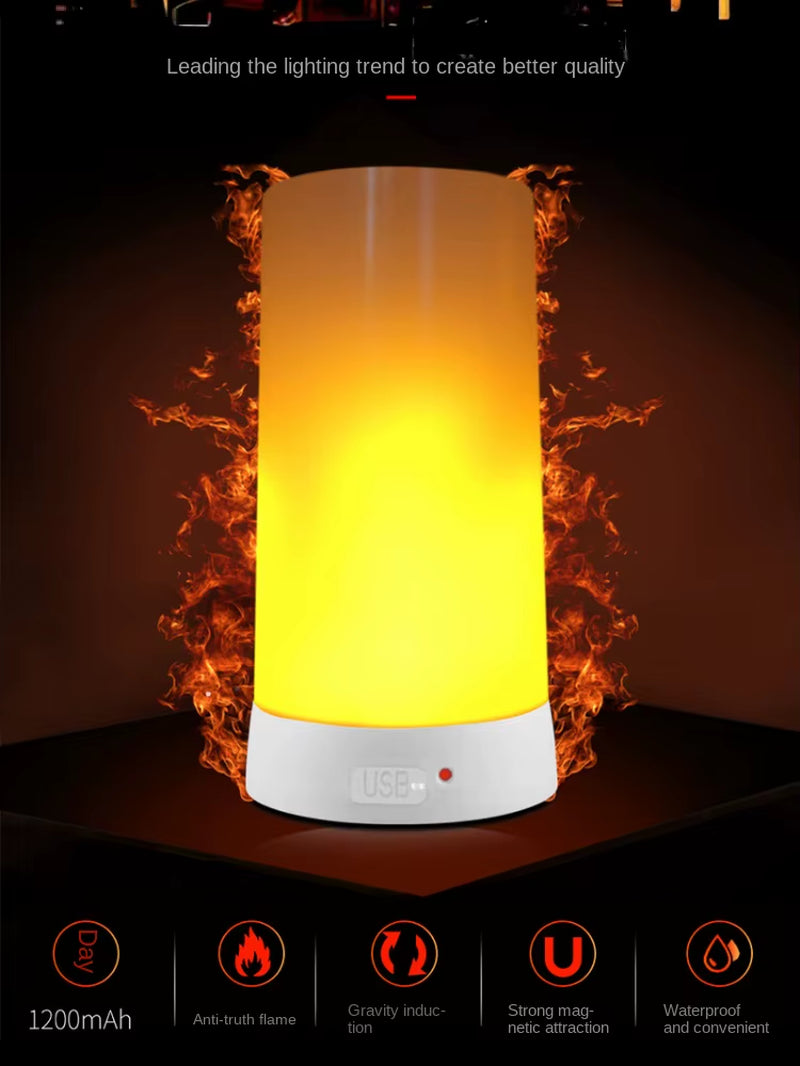 LED Flame Lamps for Room Simulated Flame Night Lights Lava Lamps Indoor Bar Ktv Wedding Decoration for Christmal New Year Gift