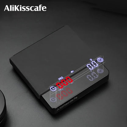 Espresso Digital Scale with Timer Usb 3Kg Electronic Precision Portable Barista Tool Kitchen Home Coffee Accessories
