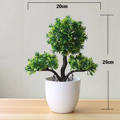 New Green Artificial Plants Bonsai Small Tree Grass Flower Potted Bonsai Halloween Hause Decoration Wedding Home Office Decor