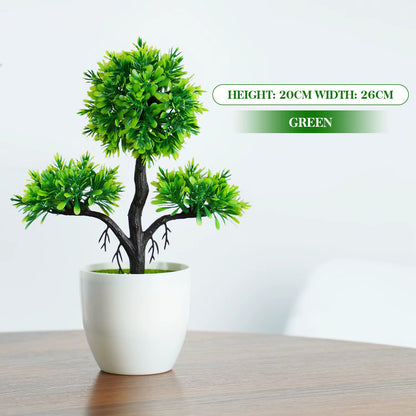 New Green Artificial Plants Bonsai Small Tree Grass Flower Potted Bonsai Halloween Hause Decoration Wedding Home Office Decor