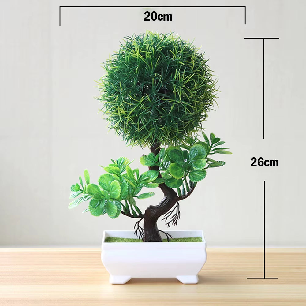New Green Artificial Plants Bonsai Small Tree Grass Flower Potted Bonsai Halloween Hause Decoration Wedding Home Office Decor