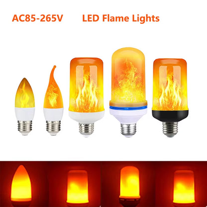 E14 LED Flame Lamps E27 Corn Bulb Creative Flickering Effect Bulb AC85-265V LED Emulation Dynamic Flame Light for Home Decor