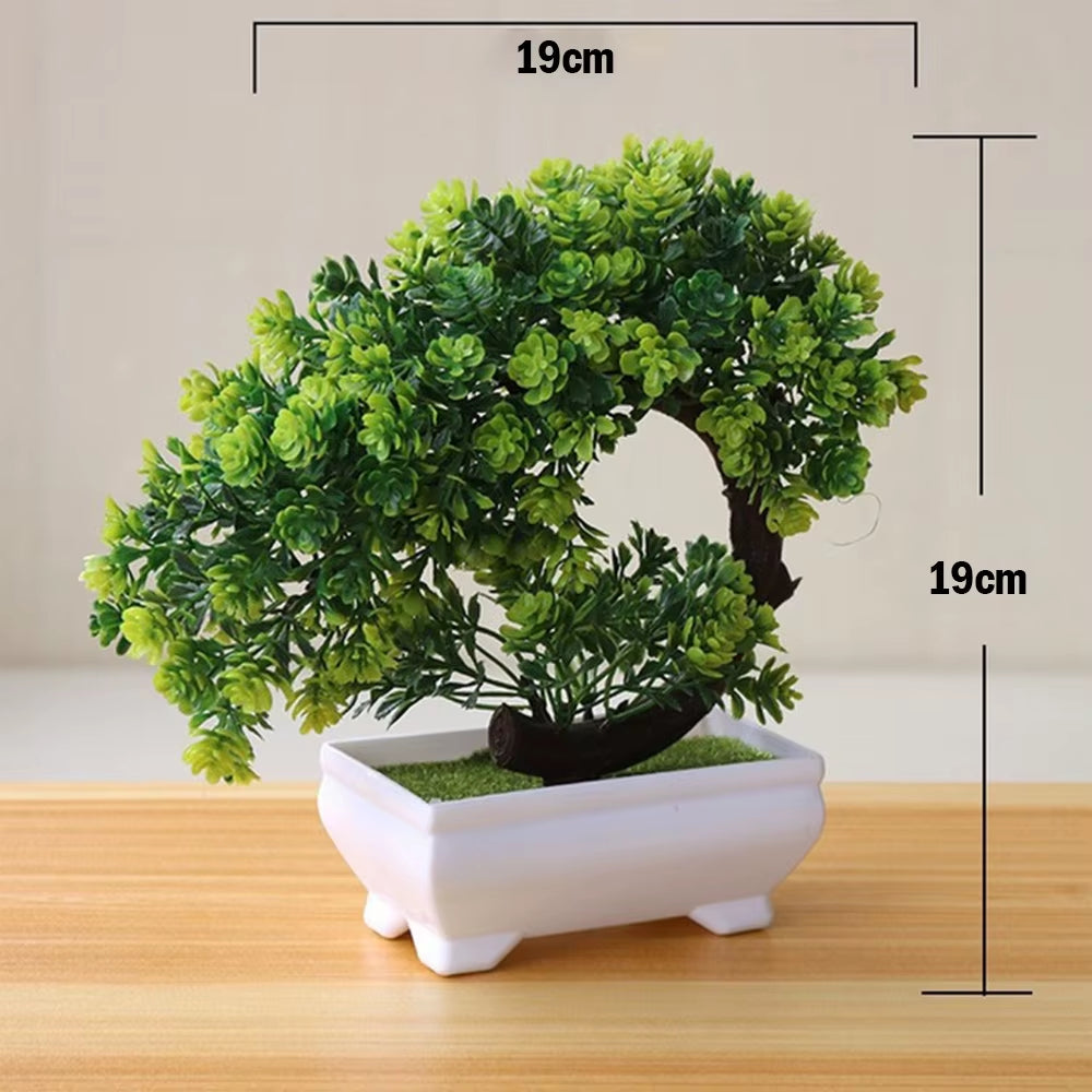 New Green Artificial Plants Bonsai Small Tree Grass Flower Potted Bonsai Halloween Hause Decoration Wedding Home Office Decor